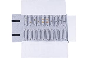 Wodison Travel Velvet Jewelry Roll Earrings Rings Necklaces Organizer Clutch Bag for Ring Gift Idea