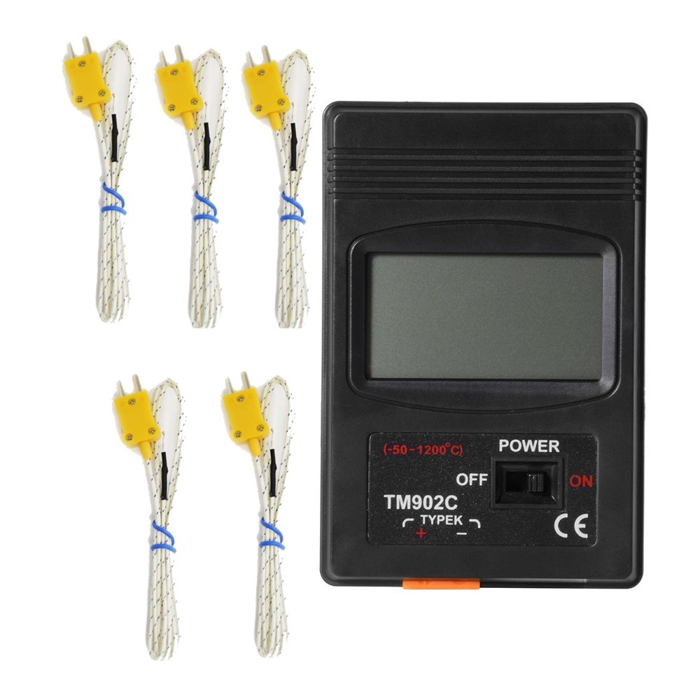 Dual Channel K-Type Thermocouple Thermometer – Wide Temp Range -328°F To 2498°F, Digital Readout