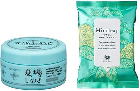 Amazon ハウスオブローゼ 夏場しのぎｎ110ｇとミントリープ クール ボディシート122ml 枚入り 清涼感 爽快感 無着色 無鉱物油 パラベンフリー ノーブランド品 スキンケア 基礎化粧品 通販