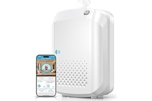 XEITIN Waterless Essential Oil Diffuser 3000 Sq.Ft Coverage for Large Home Hotel Office, 400ml Cold Air Scent Machine for Aromathrapy, Bluetooth App Control, Quiet No-Noise Aroma Diffuser Wall Amount