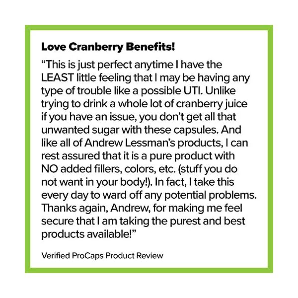 ANDREW LESSMAN Cranberry Benefits 60 Capsules Supports Bladder