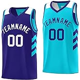 Custom Men Youth Reversible Basketball Jersey Athletic Performance Shirts Personalized Team Name Number