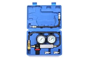 Gnhydxfe TU-21 Engine Cylinder Leak Down Tester Kit, Automotive Engine Compression Leakage Test Kit for Cars Trucks Motorcycles (Blue)