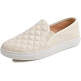 FEVERSOLE Women's Casual Slip On Sneaker Comfort Quilted Loafer Flats