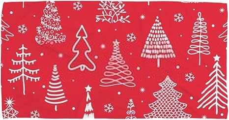 Amazon Zhimi フェイスタオル 抗菌防臭 吸水速乾 柔らか肌触り 軽量 綺麗なクリスマスツリー柄 ホテル 学校 家庭 通気性抜群 男女兼用 1枚入り フェイスタオル ホーム キッチン オンライン通販