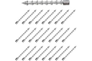 Reaction Tackle Lead Nail Weights for Plastic Worms, Wacky Rig and Neko Rig Insert Pencil Sinkers for Bass Fishing Soft Plastic Lures - 25-Pack