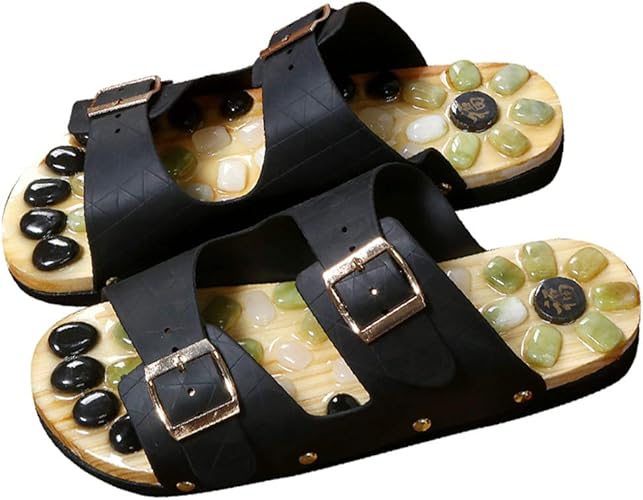 Amazon Co Jp Eimei 健康サンダル 天然石健康スリッパ 足ツボ マッサージ 父の日 母の日 敬老の日 贈り物 疲労解消 プレゼント 足つぼ ドラッグストア
