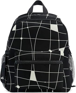 Amazon リュック 子供用 おしゃれ 男の子 保育園 小学生 キッズ こども 子ども 小型 小さい 小さめ 軽量 リュックサック 撥水 通園 黒い ブラック 幾何学 人気 かこいい Kasamo リュックサック