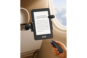Kindle Travel Stand with Remote Page Turner – Foldable Kindle Holder and Clicker for Hands-Free Reading on Airplanes, Commute
