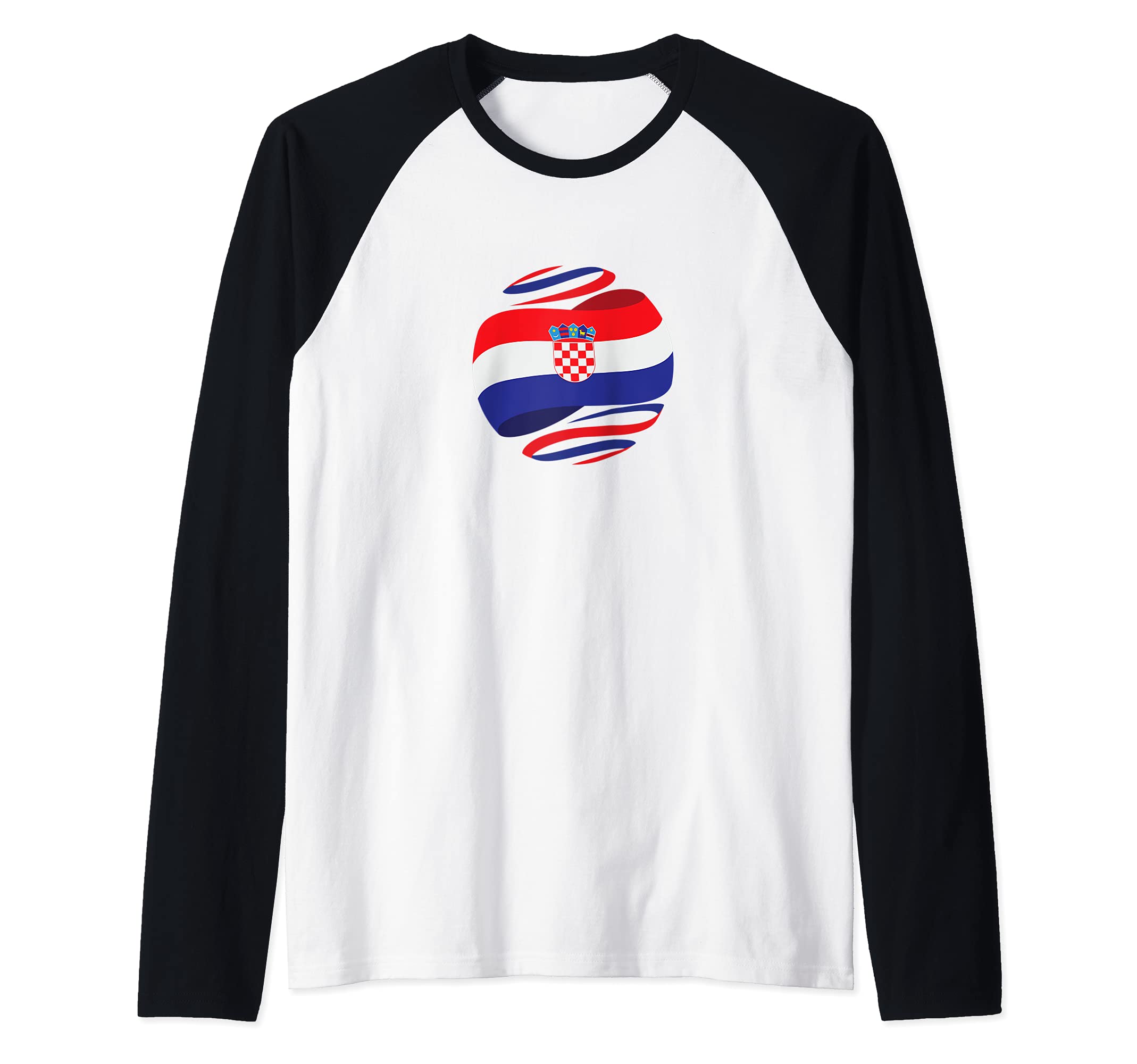 Flag Croatia Raglan Baseball Tee