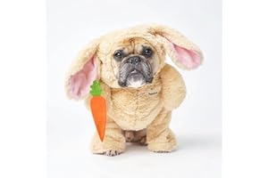 Pandaloon Dog Halloween Costume - As Seen on Shark Tank - Patented - Funny Costume with Arms for Small and Medium Dogs and Cats (Bunny, Size 4(20-23 in Height at TOP of Head,Girth<27 in))