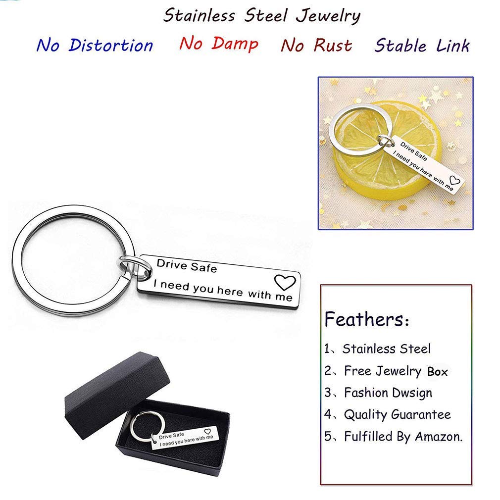 Runalp Drive Safe Keychain, I Need You here with me, Style 1