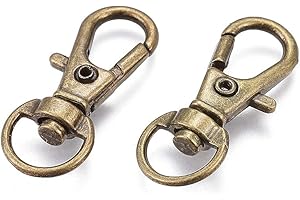 20Pcs Alloy Swivel Lobster Claw Clasps, Antique Bronze Swivel Snap Hook, Jewllery Making Supplies for Keychain Clip Lanyard a