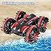 Flyglobal Waterproof RC Cars 4WD, Amphibious Remote Control Car Boat Truck Vehicles 2.4Ghz Off Road Water and Land Double Sided Rotate, 360 Degree Spins and Flips Car Summer Toys for Kids Boys, Red