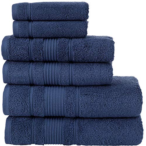 Qute Home 6Piece Bath Towels Set, 100 Turkish Cotton Premium Quality