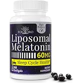 Fogoro Melatonin 60mg-Fall Asleep Faster, Stay Asleep Longer,High Dose