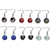 Beaded Dangle Earrings, Surgical Stainless Steel French wire Women's Sets of beaded earrings in Gift Box.