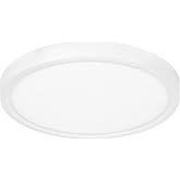 Maxxima 9 in. LED Flush Mount Ceiling Light Fixture, 1600 Lumens, 5 CCT | 2700K-5000K, Round Color Selectable Panel Light, Dimmable, Recessed Can or J-Box Install, Suitable for Shower