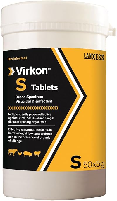 Virkon S Broad Spectrum Virucidal Disinfectant Tablets 50 Count