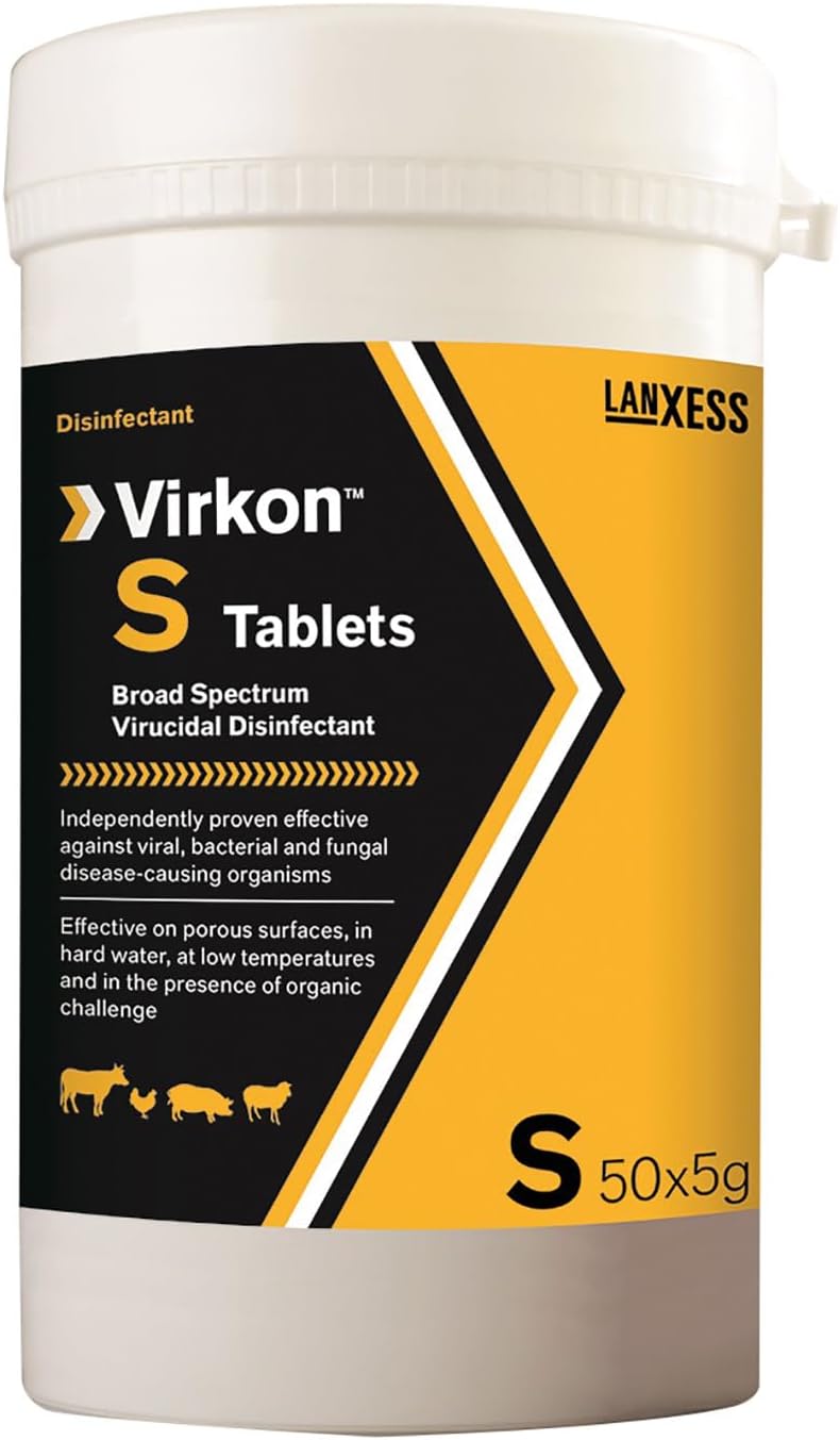 Virkon S Broad Spectrum Virucidal Disinfectant Tablets 50 Count