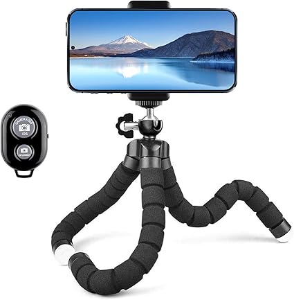 Amazon スマホ 三脚 カメラ 自由雲台 ミニ三脚 Bluetooth リモコン付き どこでも固定できる 軽量 Iphone Android 一眼レフ デジカメ ビデオ カメラ プロジェクター Broadtech 家電 カメラ