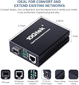 10Gtek 2 Pack Gigabit Ethernet Media Converter Open SFP Slot RJ45 to SFP view 2