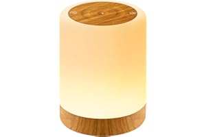 Auxmir Night Light for Kids Baby, Dimmable Touch Lamp for Nursery, 11 RGB Colors 5 Brightness, Portable Rechargeable Bedside Table Lamp for Nightstand, Kids Night Light for Bedroom Living Room