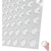 Pack of 100 Cabinet Door Bumpers,1/2” Diameter Clear Adhesive Pads for Noise Reduction,Sound Insulation and Damping,Suitable 