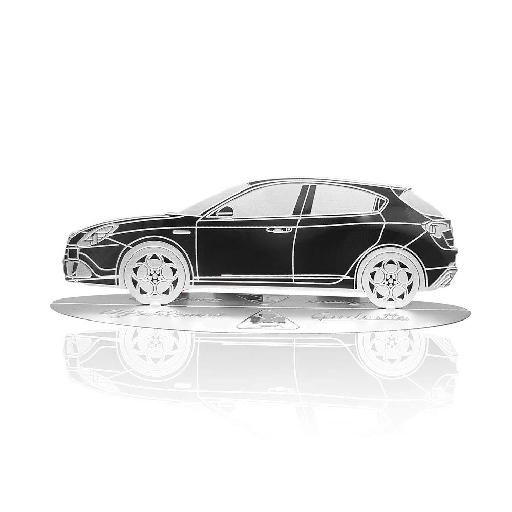 4R Quattroerre.it Alfa Romeo Giulietta Car Engraved Shape Model in Stainless Steel