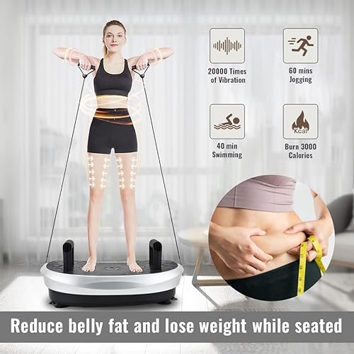 EILISON FITABS 3D Vibration Plate Exercise Machine with Seat