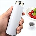 Dxobay Mini Purse Water Bottles, Cute Small Flask for Kids Lunchbox, Skinny Insulated Stainless Steel Thermos for Handbag with Vacuum Sealing & Double Wall Design(4.4 Oz, White)