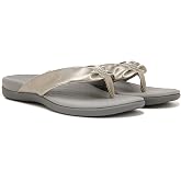 Vionic Women's Tide Melo Toe-Post Sandal- Supportive Flip Flop Slides That Includes an Orthotic Insole and Cushioned Outsole for Arch Support, Medium Width, Sizes 5-12