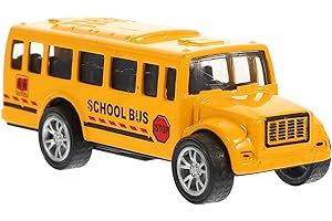 ibasenice Vintage Educational Vehicles - Movable Simulated Bus Car Toy for Kids Movable Bus Model Bus Toy for Children Pull Back Car Toy