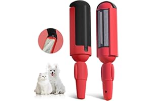 PAKEWAY 2 Pack Pet Hair Remover Roller,Reusable Dog & Cat Fur Remover with Comfy Non-Slip Handle, Portable Pet Hair Removal Tool with Self-Cleaning Base for Couch, Car Seat, Carpet, Bedding