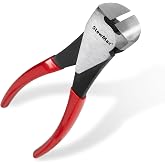 StewMac Fret Cutter, Flush Cut Guitar Fretwork Cutters | Hardened Steel Fret Cutter for Clean Flush Cuts and Less Filing, Works on Stainless Frets, Rubber-Coated Long Handles