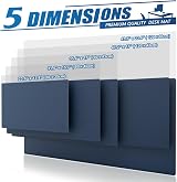 K KNODEL Small Office Leather Desk Mat 60x35cm Dark Blue Double Sided view 4