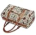 BAOSHA HB-29 Ladies Women Canvas Carry-on Weekender Bag Travel Duffel Tote Bag Weekend Overnight Travel Bag (Light flower)