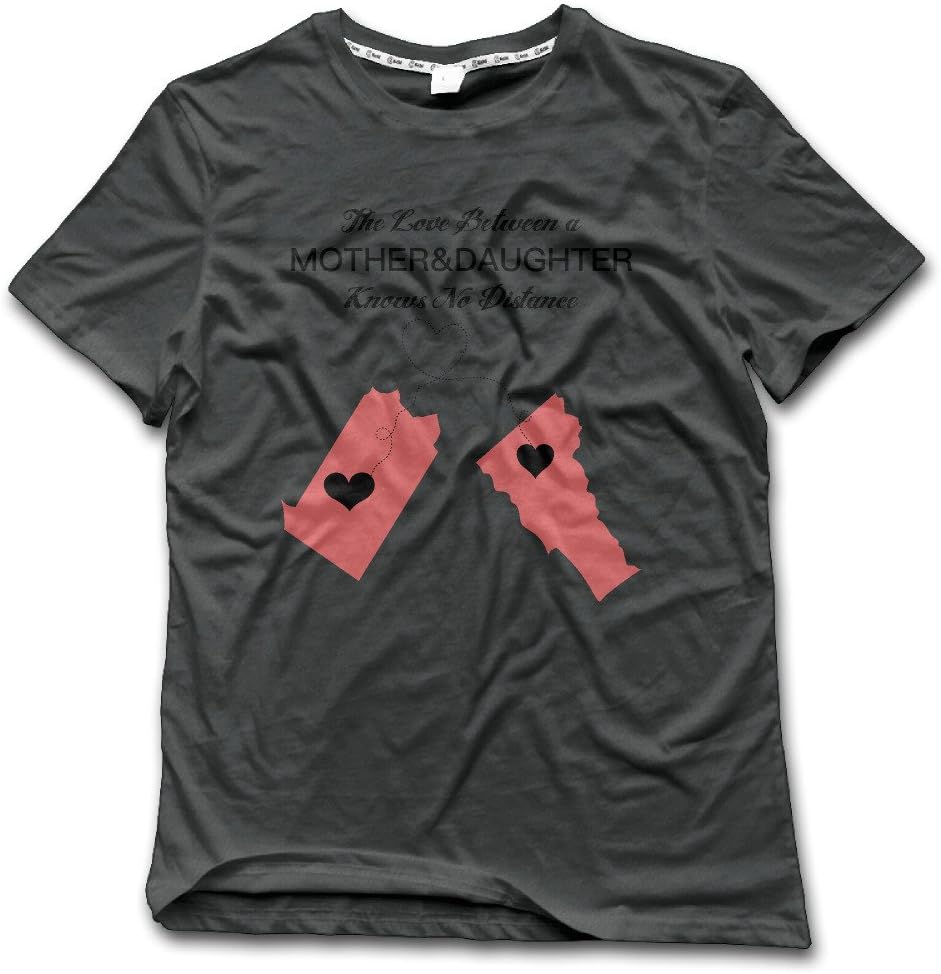 Men The Love Between A Mother And Daughter Knows No Distance 100% Cotton Short Sleeve T-shirt