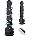 Anal Male Adult Sex Toys - Wriggling Rotating Vibrating Prostate Massager Anal Butt Plug Sex Toy for Men Women Couples, Porinda Remote Control Anal Dildo Vibrator with Suction Cup, 7 Modes Anal Beads