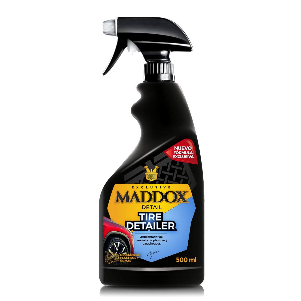 Maddox Detail - Tire Detailer 500 ml | Tire and Plastic Brightener | Car Restorer and Rejuvenator | Exterior Rubber Hydrator | Protects and Shines|car Cleaning Tools | Spray Moisturizer