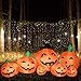 Virtuapod 8 ft Halloween Inflatable Air Blown 7 Pumpkins with Witch's Cat Lighted for Home Yard Garden Indoor and Outdoor Decoration