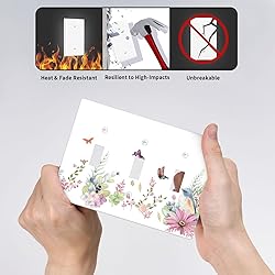 Butterfly Flower Triple Toggle Light Switch Cover