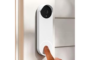 PUUUCI Silicone Case for Google Nest Hello Doorbell (Battery) 2021 Cover - Weatherproof Protective Nest Doorbell Silicone Skin Case (White)