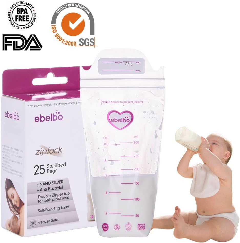 300ML Disposable Breastmilk Storage Bags Breastfeeding Freezer Storage