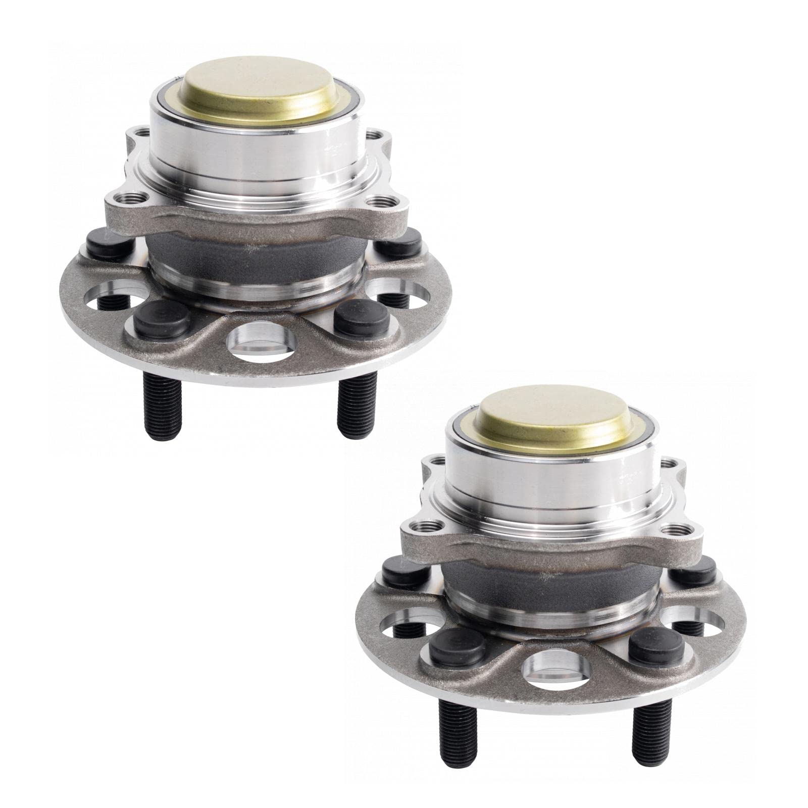TRQ 2 Piece Rear Wheel Bearing & Hub Assembly Set