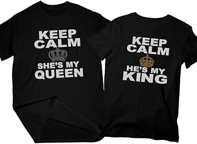 Unisex Adult Clothing Couple Hoodie He Is My King She Is My Queen Keep Calm His And Hers Matching Clothing Shoes Accessories Vishawatch Com