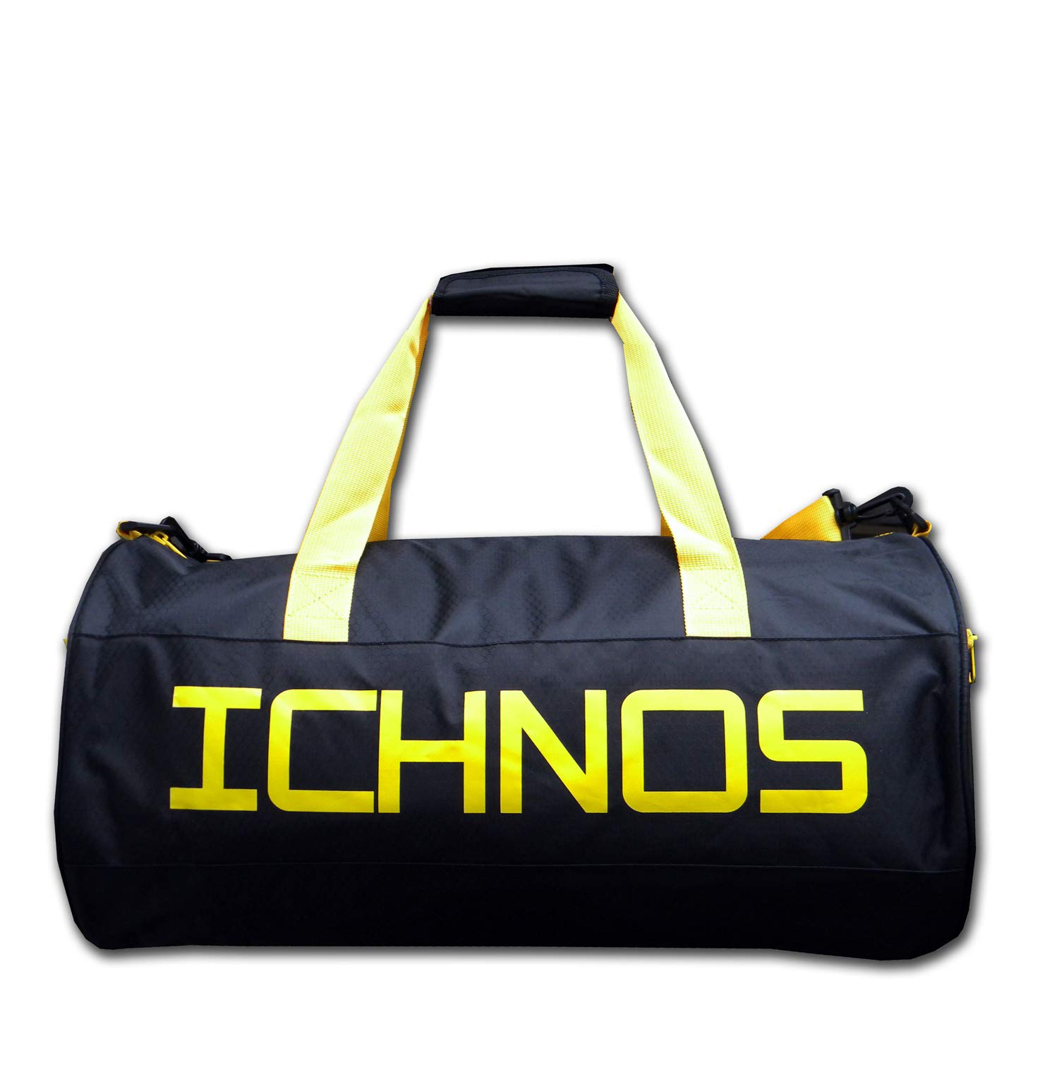 ICHNOS 25l gym sport travel duffle active bag with handles and shoulder strap (Black)