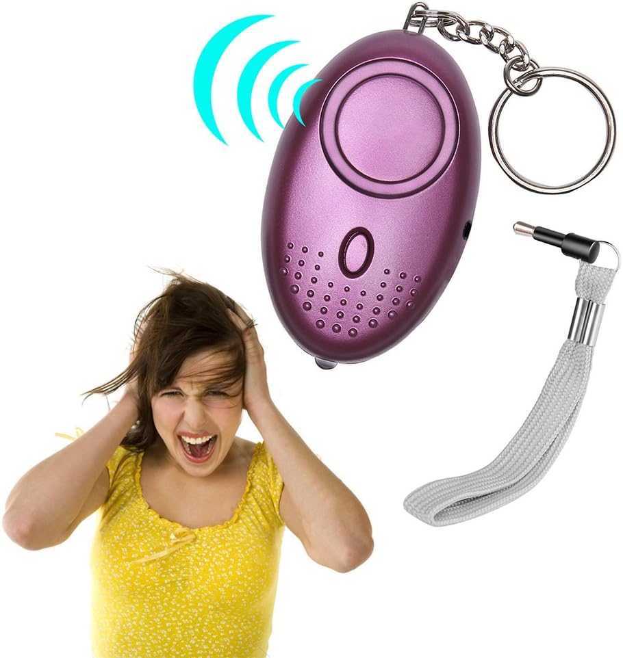 Geefawa Personal Alarm 130dB Loud Emergency Personal Alarm Keychain Self Defence Security Alarm Key Chain with LED Flashlight for Kids, Students, Women, Girls (Batteries Included)