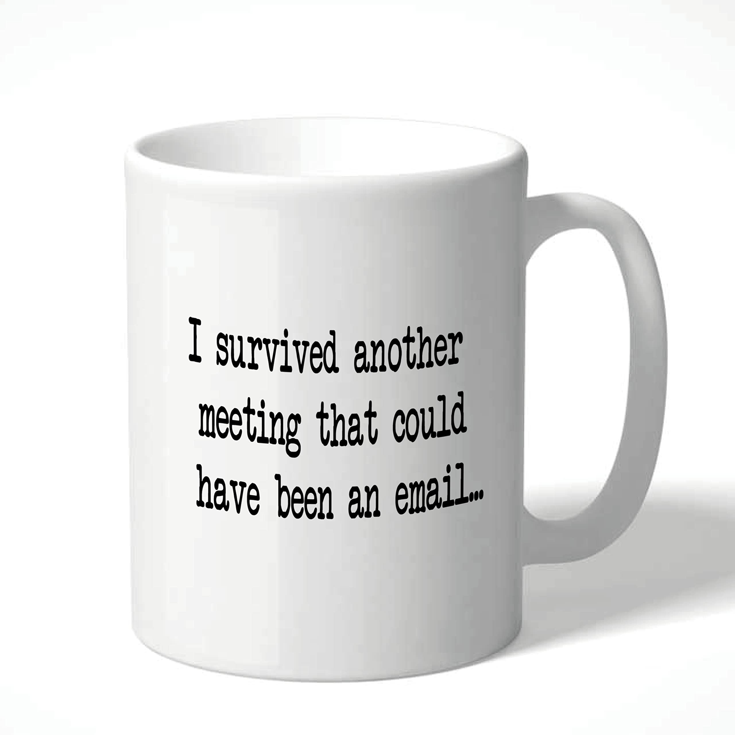 Cheeky Chops Mug - I Survived Another Meeting That Could Have Been an email...Funny Novelty Birthday Office Cup Drink - CMUG49