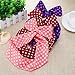 eBoot 6 Pieces Twist Bow Wire Headband Retro Bowknot Polka Dot Stripe Wire Hair Holders for Women and Girls, Multicolor